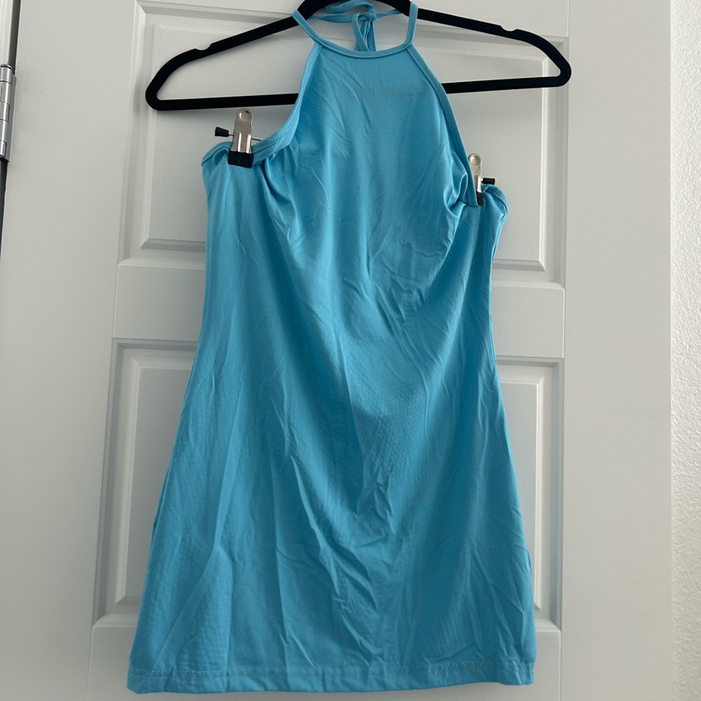 Fashion Nova Sky Blue Halter Dress
